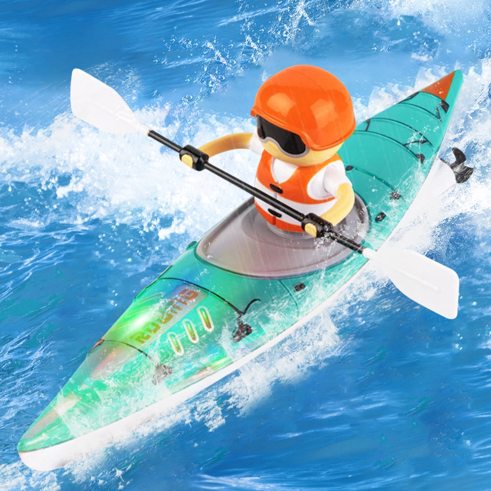 2.4Ghz Remote Control Boat Rc Kayak Boat Summer Water Toys For Toy Supplies (Blue)