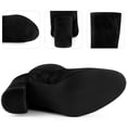 thumbnail image 5 of DARING DIVA Women's Rounded Toe Block Heeled Foldable Mid-Calf Boots Black US 7, 5 of 7