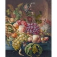 thumbnail image 2 of Herman Henstenburgh 15x18 Black Ornate Wood Framed Double Matted Museum Art Print Titled - Fruit Still Life (1677 - 1726), 2 of 5