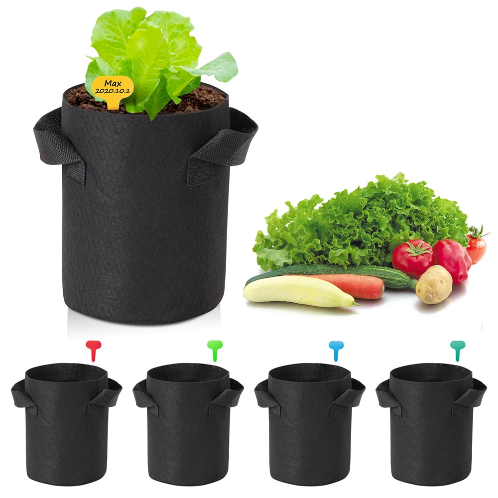36 Pack LAGarden 20 Gallon Planting Bag Planter Pot with Handle Flower Garden 