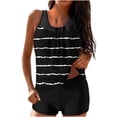 thumbnail image 2 of WXLWZYWL Womens Athletic 2 Piece Tankini Swimsuits with Shorts Swim Tank Tops with Boyshorts Bathing Suits, 2 of 6
