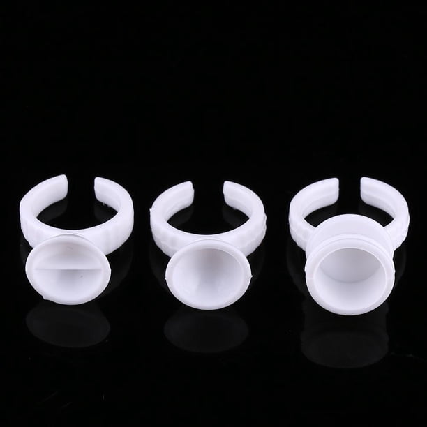 Fugacal 100 Piezas Anillos de Titular para Tatuaje Adhesivo Pigmento Permanente Tatuaje Microblading Pen Maquillaje Pesta?as Tatuaje de Cejas Tinta Peque?as(Small with Separate) Fugacal No se aplica