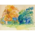 thumbnail image 2 of Pierre-Auguste Renoir 18x14 Gold Ornate Wood Frame and Double Matted Museum Art Print Titled - Trees, 2 of 4
