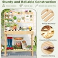thumbnail image 6 of Costway Potting Bench Table Wooden Garden Work Bench Platform with Display Rack Hidden Sink, 6 of 10