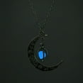 thumbnail image 4 of Luminous Moon Necklace Stone Pendant Necklace Halloween Fluorescent Necklace Glow in The Dark Accessories for Women, 4 of 8