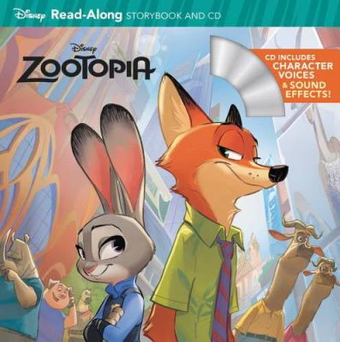 Zootopia Read-Along Storybook & CD (Read-Along Storybook and CD), Pre-Owned (Paperback)