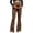 Coffee, variant on Maternity Leggings High Waisted Belly Support Band Flare Pants Prenatal Workout Comfort Trousers for Yoga and Active Wear