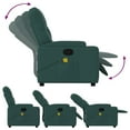 thumbnail image 4 of vidaXL Massage Recliner Chair Dark Green Fabric, 4 of 5
