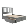 thumbnail image 3 of Mission Platform Bed with Flat Panel Foot Board and 2 Urban Bed Drawers in, Multiple Colors and Sizes, 3 of 10
