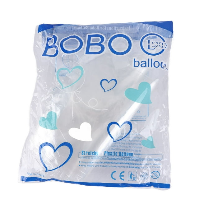 Bobo Balloons, Reusable Transparent Environmentally Friendly Wide Mouth Easy To Deflate High Elasticity Party Bobo Balloons for Birthdays