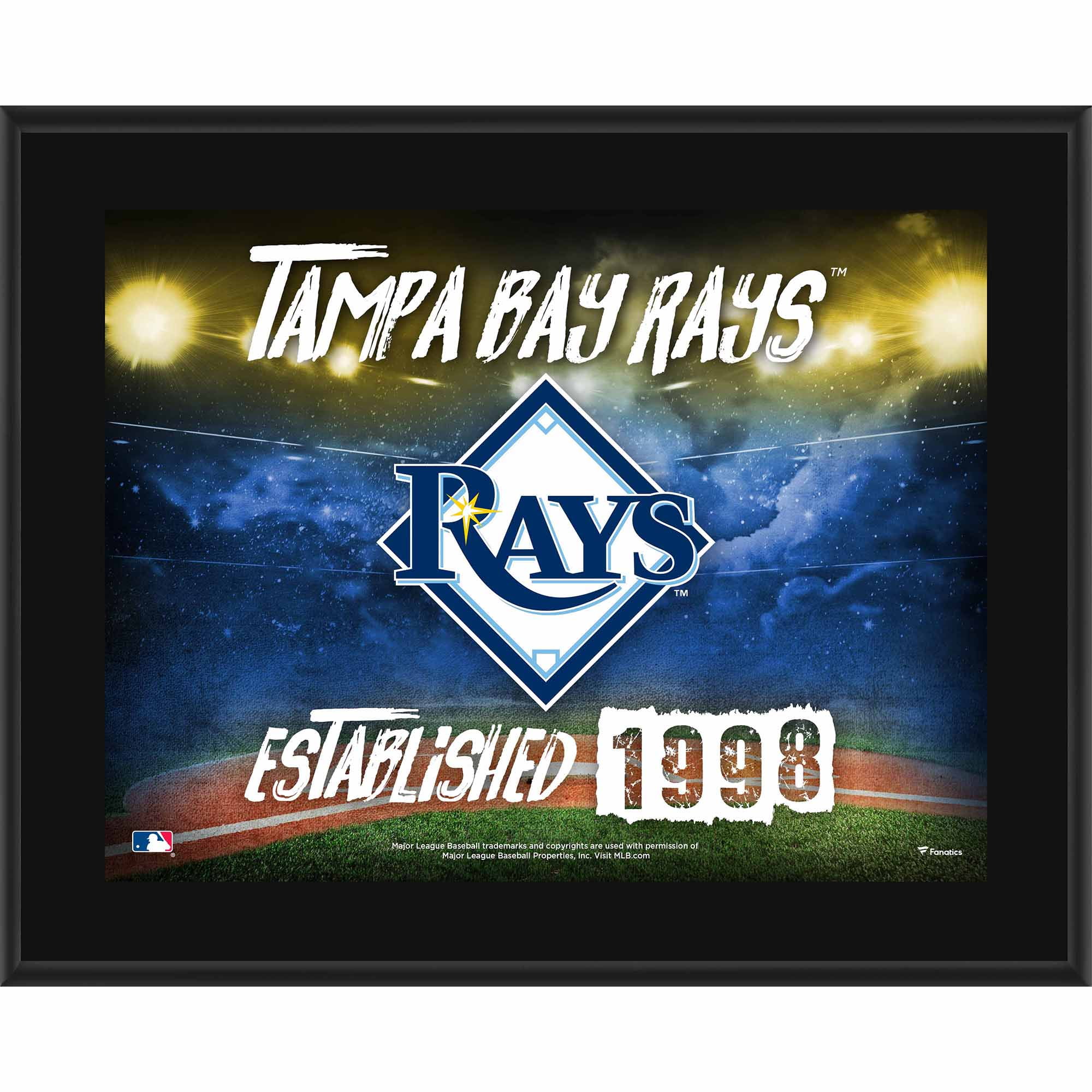 Tampa Bay Rays Fanatics Authentic 10.5" x 13" Sublimated Horizontal Team Logo Plaque No Size