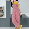 thumbnail image 5 of Coerni Girls Denim Overalls Y2k Kids Wide Leg Jeans Jumpsuit Bib Overall Pockets Tween Straight Hip Hop Coverall Girls Romper, 5 of 9