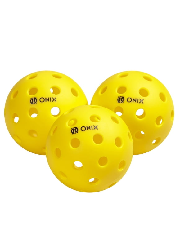 Recruit by ONIX Pickleball Pure Outdoor Balls (Yellow, 3-Pack)