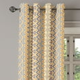 thumbnail image 3 of Ambesonne Indie Grommet Curtain, Stripes, 50" x 54", Yellow Blue, 3 of 6