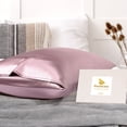 thumbnail image 3 of Mauve Silk Pillowcase for Hair and Skin King/20x36 Silk Pillow, 3 of 9
