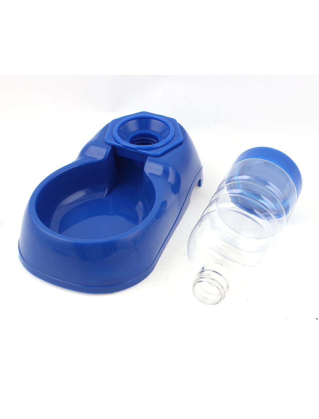 Unique Bargains Travel Portable Pet Dog Cat Water Drinking Fountain Bowl Bottle Feeder Blue