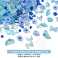 thumbnail image 2 of 50Pcs Random Blue Series Resin Nail Art Cabochons Mixed Shape No Hole Beads for Nail Art Making, 2 of 8