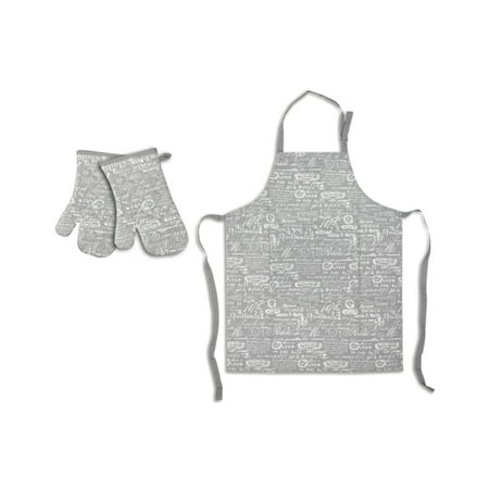 - Discontinued - Last Chance Clearance! Hotel by Domay Paris Collection, 3 Piece Apron and Oven Mitt Set, Multiple Colors Available