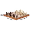 thumbnail image 5 of KFFKFF Magnetic Chess and Checkers Game Set, 15-inch Dual-Use, Foldable Wood Board for Kids and Adults, Includes Extra Queens, for Travel and Tournaments, Novices and Seasoned Players, 5 of 9