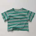 thumbnail image 2 of MEZZALL Boys Striped Tops Vintage Short Sleeve Tee Casual Comfortable Kids Shirt For Spring Summer School Outfit Lovely Toddler Wear, 2 of 4