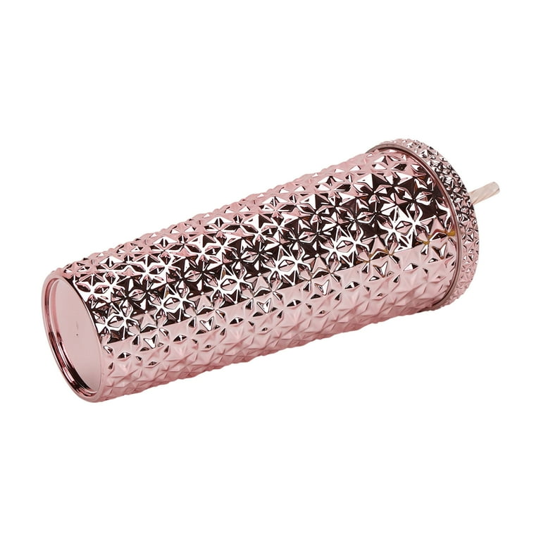 Holiday Time 26 oz Plastic Double Wall Textured Tumbler with Straw