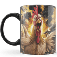 thumbnail image 3 of Lotusprinthandmade Funny Chicken Theme Black Ceramic Mug (15oz) (Made In US), Quirky Chicken-Themed Mug For Coffee Lovers, 3 of 5