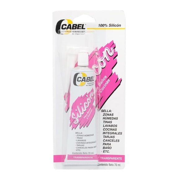 Silicón Cabel transparente 70  ml