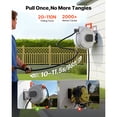 thumbnail image 3 of KFFKFF Retractable Garden Hose Reel, 1/2 in x 50 ft, Wall-Mounted with 9-Pattern Spray Nozzle, 180° Swivel Bracket, Adjustable Length Lock, Automatic Slow Rewind for Watering Tasks, 3 of 9