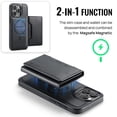 thumbnail image 4 of 2 in 1 detachable magnetic cards Solt wallet leather phone case for iPhone 16 pro max 15 plus 14 13 12 Samsung S24 ultra S22 s23ultra for MagSafe wireless charging, 4 of 10