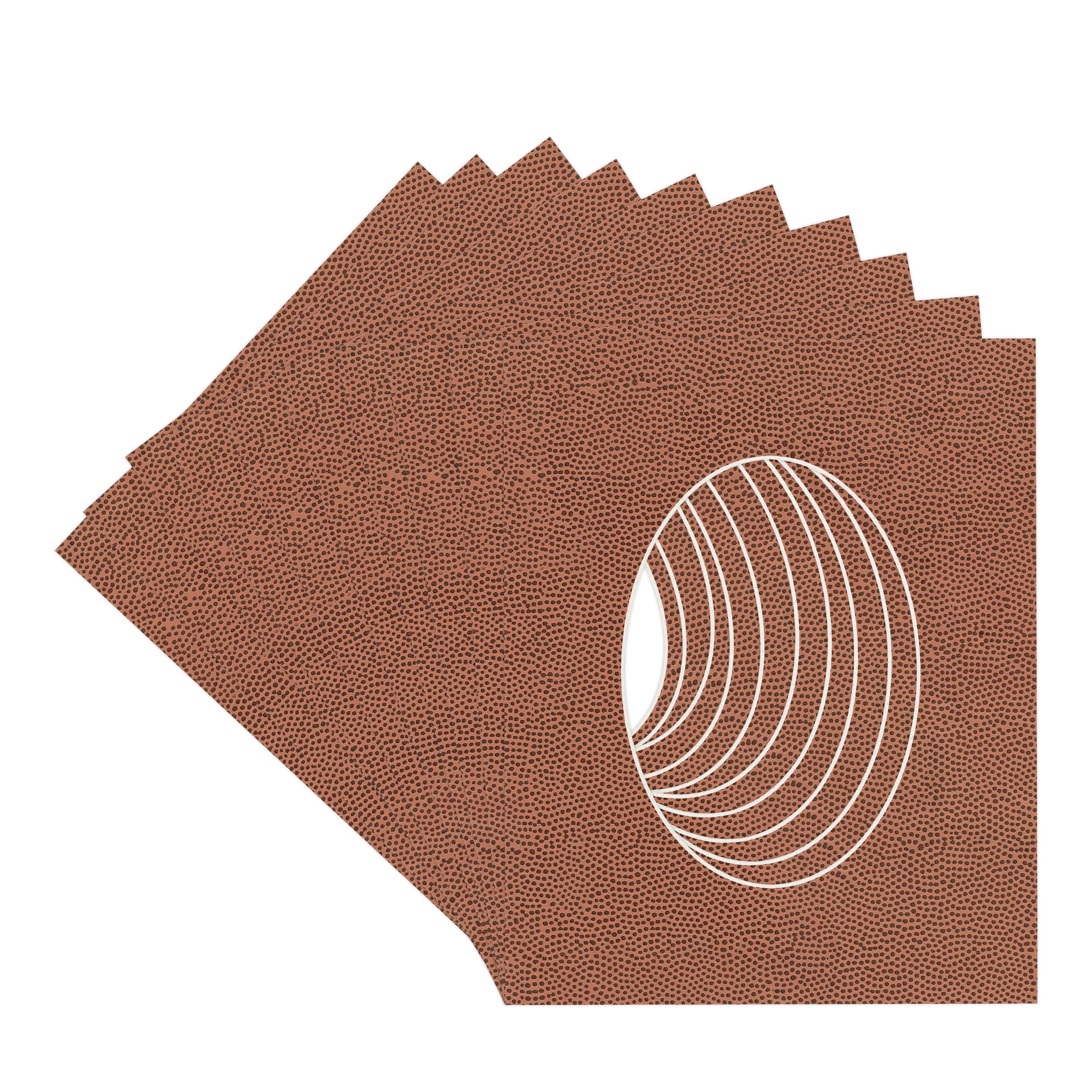 Football Texture Picture Frame Mat for 18x24 Frames - Oval Opening for 13x19 Photos - 10 Mats