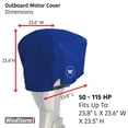 thumbnail image 4 of Windstorm Outboard Boat Motor Covers Heavy Duty 600D Polyester Marine Canvas - 8 Colors, 4 of 4