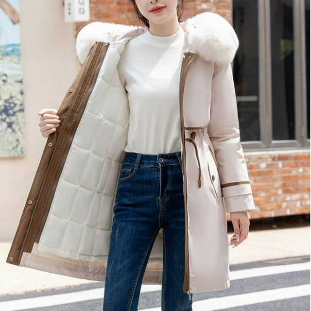 Tyidzon Women's Solid Color Casual Plus Size Loose Jacket Thick Top Long Sleeved Jacket