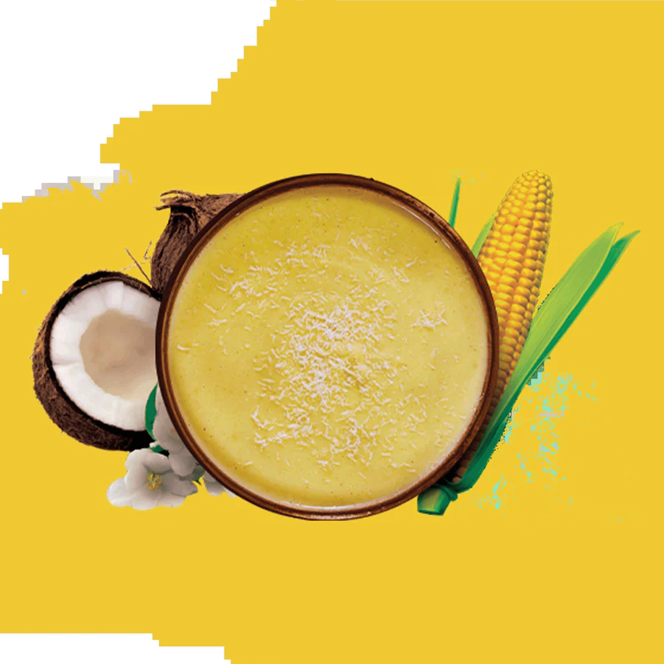 Maga Tender Corn & Coconut Cream Cereal, Instant,Creamy, 14 oz, Shelf Stable Plastic Can