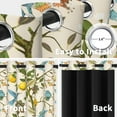 thumbnail image 6 of Beige Vintage Floral Curtains 84 Inch Long Luxury Whimsical Euro Flower Lemon Hummingbird Patterned Colorful Blackout Drapes for Living Room,52x84 Inch, 6 of 6