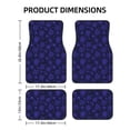 thumbnail image 2 of Salouo purple flower Snowflake for Car Floor Mat Set of 4–Car Carpet Mats - Car Mats with Anti-Slip Backing & Driver Heel Pad Universal Fit for Cars, Trucks, SUVs, and Vans, 2 of 6