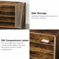 thumbnail image 6 of Mail Sorter, Literature Organizer with Adjustable Shelves, Paper Organizer for Office, Home, Wood Countertop File Holders, Mails, Magazines, Rustic Brown, 6 of 16
