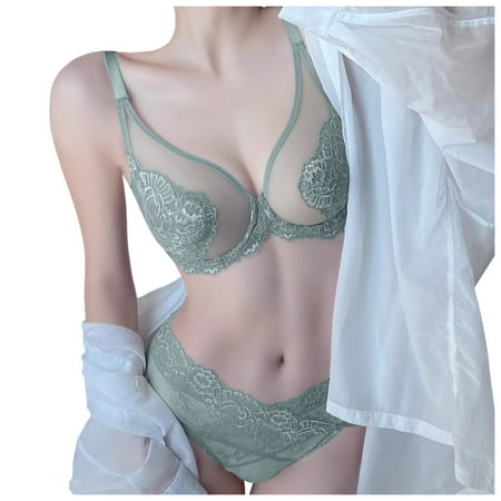 LARUYEKO Women s Thin Bra Set with Large and Small Push Up Underwear Mens Briefs Mens Size Med Underwear Briefs Mens Women Underwear and Bra Set Women Underwear Lace Shorts Set Lace Lingerie Set 3