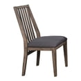 thumbnail image 2 of Rustic Design Wooden Side Chairs 6pc Set Padded Seat Natural Weathering Look Home Furniture, 2 of 3