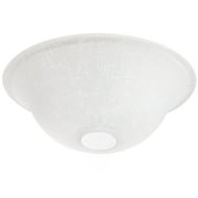 13" Ceiling Fan Globe Replacement by Kira Home, White Linen Glass Bowl Upgrade, Glass Shade Compatible, Hunter - Hampton