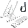 thumbnail image 1 of Laptop Stand for Desk With Cell Phone Stand   6-Levels Adjustable Ergonomic Laptop Riser Holder Foldable Portable Computer Stand, 1 of 8
