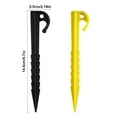 thumbnail image 4 of Yuarrent Paquete de 20 clavos para tienda de campaña, clavijas de suelo de plástico, tela impermeable, portátiles, estacas para acampar al carpas Negro, 4 of 6