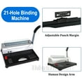 thumbnail image 6 of iMeshbean Binding Machine 2-in-1 Spiral Binding Machine Hole Puncher with 450 Sheets 2" Combbindings and 100 Binding Coils for 19-Hole Letter Size 15-Hole A5 21-Hole A4, 6 of 6