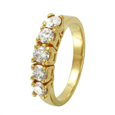 Ladies 1 Carat Diamond 14K Yellow Gold Ring