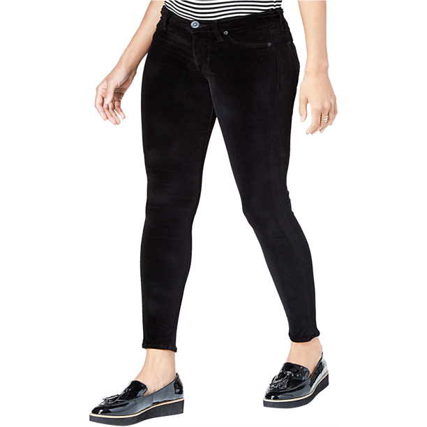 Hudson Jeans ajustados de terciopelo para mujer, negro, 32 Hudson Ceñido
