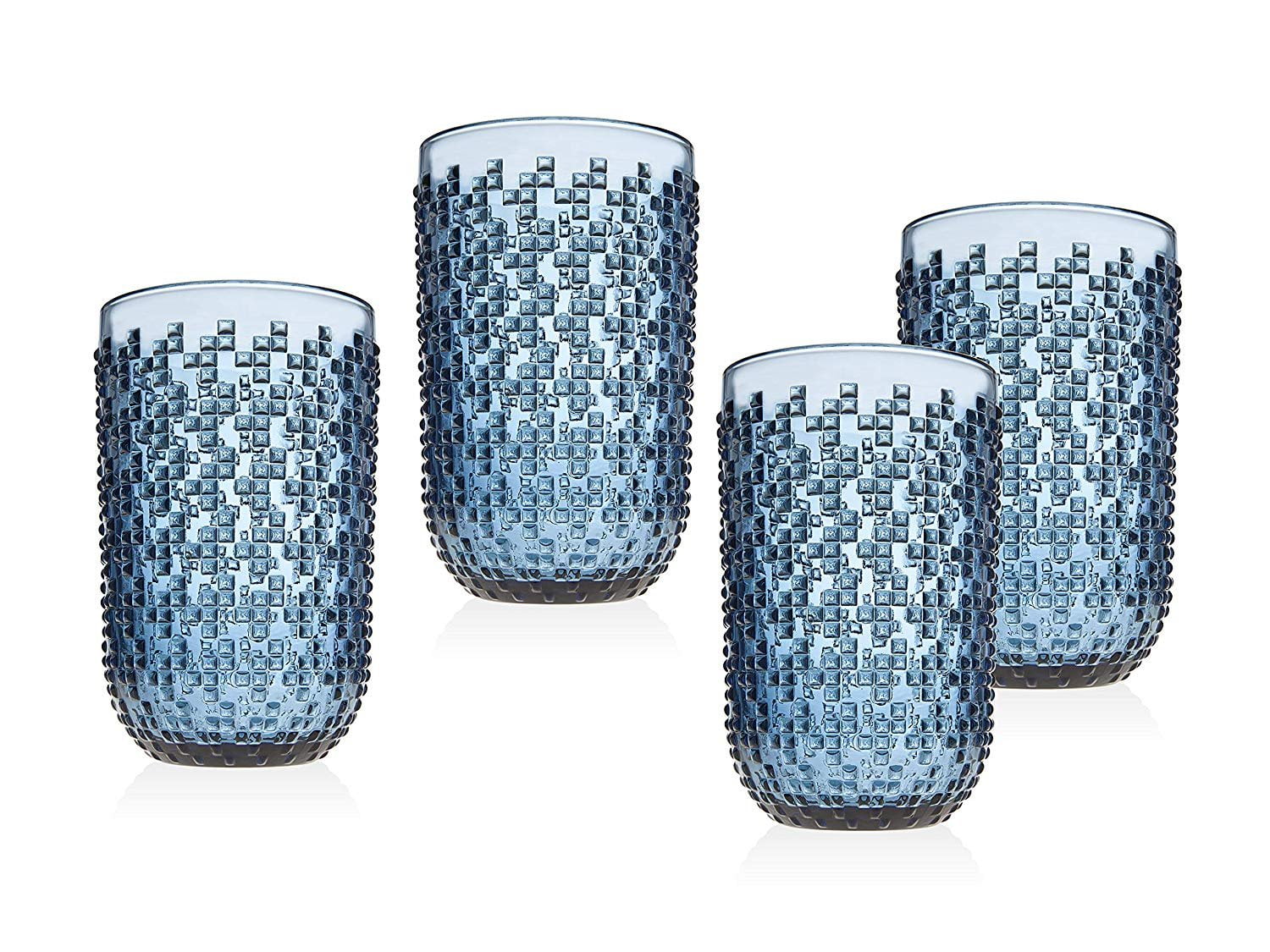 Alba Blue Set of 4 Highball Glasses