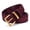 Wine Red, variant on Women's Leather Belt Suede Denim Casual Belt for Women Vintage-Style Slim Waistband for Jeans Dress Camel Color 105cm