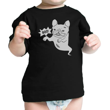 French Bulldog Shirt For Baby Graphic Tee Black Cotton Infant