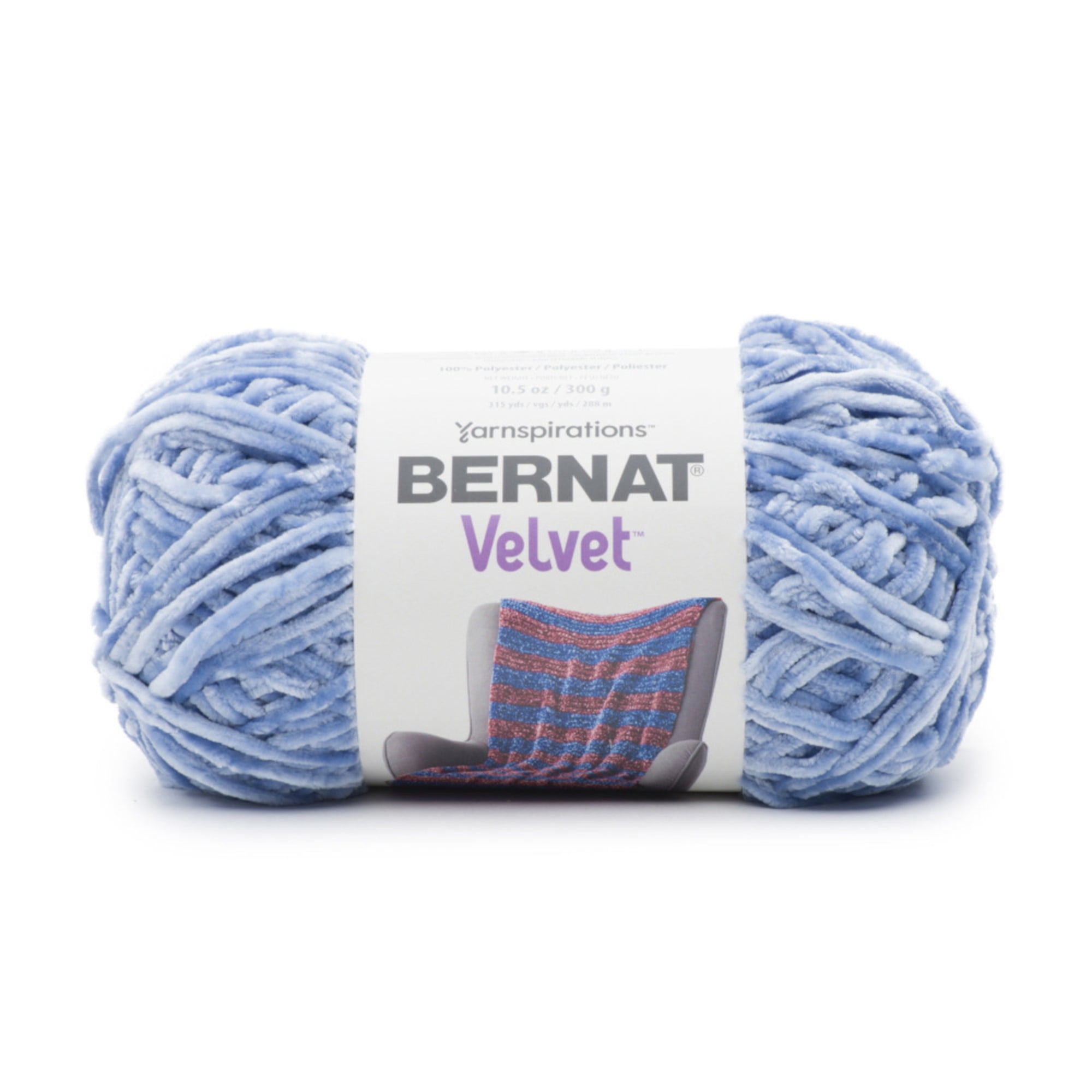 Craft County Featuring Bernat Super Soft Velvet Yarn 315 Yard Skein - Size 5 Bulky - 100% Polyester - Hand Wash Cold