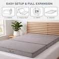 thumbnail image 6 of Best Choice Products 4in Thick Folding Portable Twin XL Tri-Fold Mattress w/ Carry Case, Washable Cover - Gray, 6 of 7