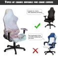 thumbnail image 5 of TSOVTHRID Marble Texture Print 4 Pieces Gaming Chair Cover Stretch Computer Chair Seat Slipcovers Stain Resistant Gaming Chair Slipcovers with Armrest Covers, 5 of 7